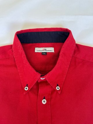 Camisa Carolina Herrera Roja Talla XXL