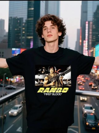 Camiseta Rambo First Blood Negra