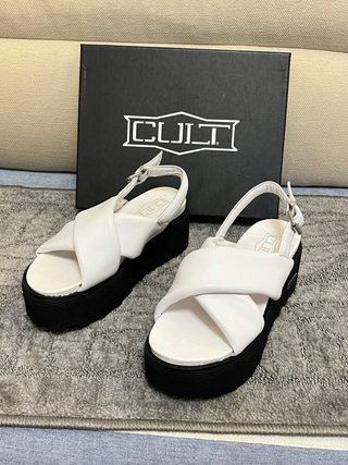 Sandali Cult vera pelle bianchi Tg 39