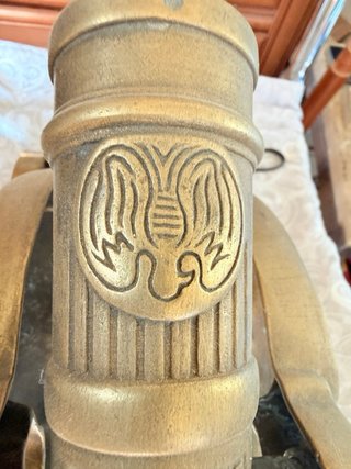 Bonito cañón de bronce estilo asiático
