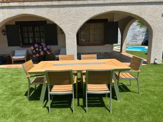 Mesa de jardín con 6 sillas