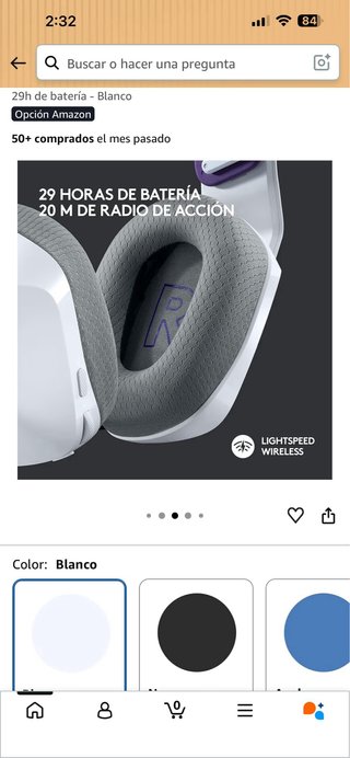 Logitech G733 Lightspeed Auriculares Blancos