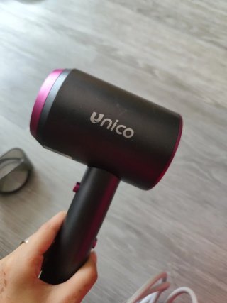 Secador de pelo Unico gris y rosa