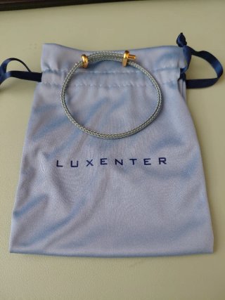 Pulsera Luxenter ajustable mujer oro y gris