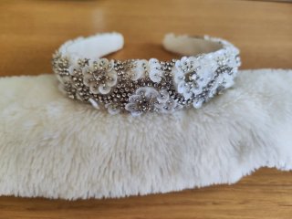 Conjunto Novia: Tocado, Peineta y Pendientes