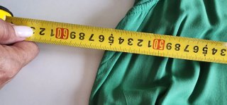 Vestido verde talla única 54 diámetro 132 largo
