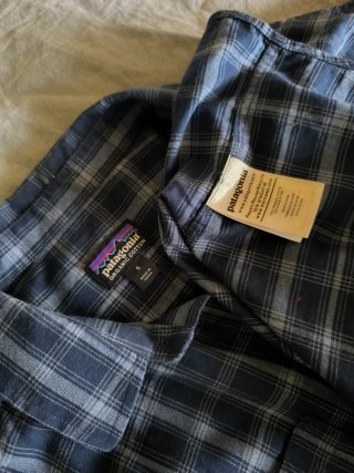 Camisa Patagonia Cuadros Azul y Gris