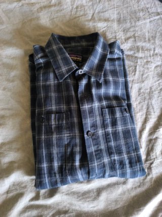 Camisa Patagonia Cuadros Azul y Gris