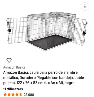 Jaula para perro metálica Amazon Basics