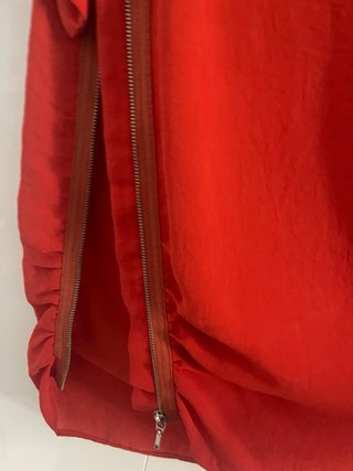 Vestido naranja con volantes