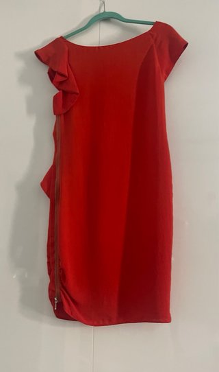 Vestido naranja con volantes