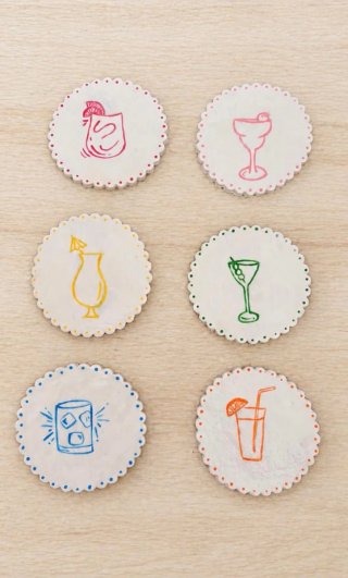 Bicchieri da cocktail decorati