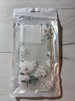 Funda Redmi Note 14 Floral Transparente