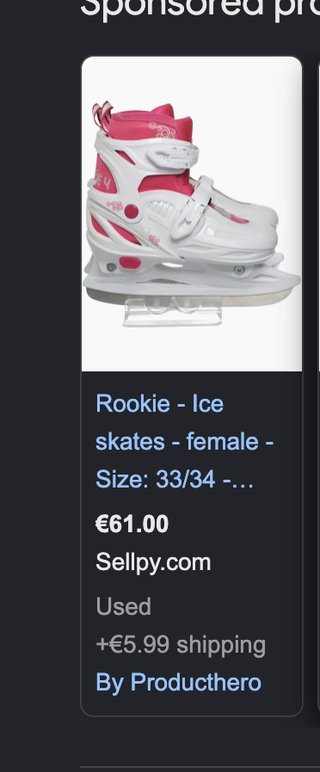 Patines de hielo rosas y blancos T33-34