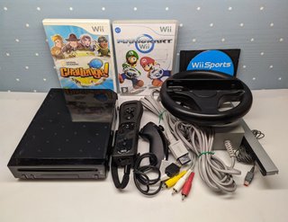 Wii Negra + Mario Kart + WiiFl-ow (LEED)