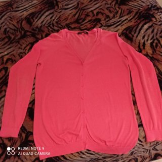 Chaqueta fina de verano color coral