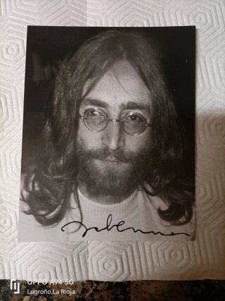 Foto John Lennon Autografiada Beatles