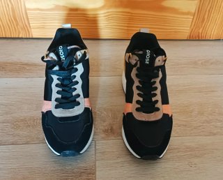 Zapatillas Giosseppo Mujer Negras y Naranja