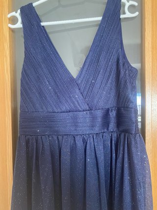 Vestido de fiesta azul brillante