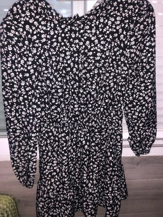 Vestido estampado floral manga larga