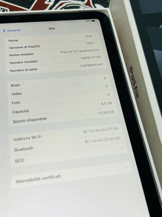 iPad Air 5ª Gen M1