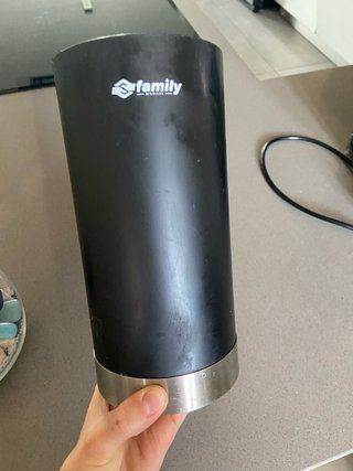 Porta coltelli Family nero e argento