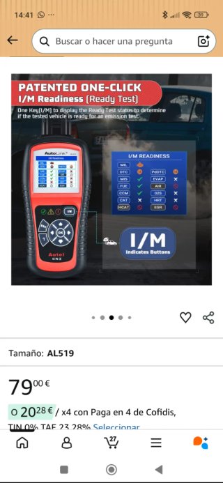 Autel AutoLink AL519 Lector OBD2