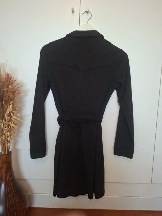 Vestido negro Bershka terciopelo talla S