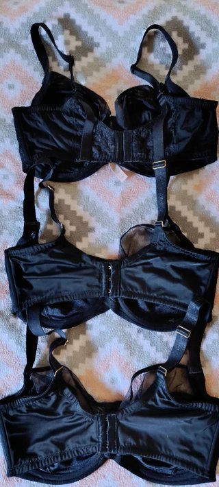 3 Sujetadores Negro Talla 85G