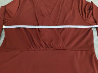 Vestido H&M Crepe Burdeos Talla L