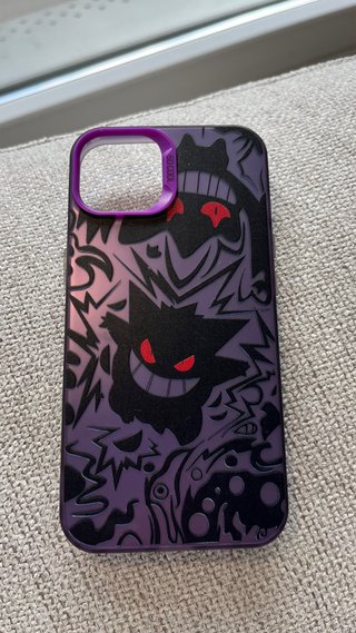 Funda iPhone 13 Gengar Pokémon Morado