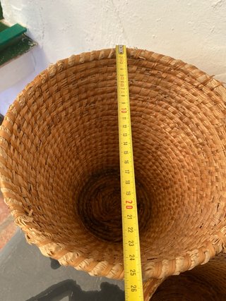 4 Vasi con Corda Intrecciata in Bambù