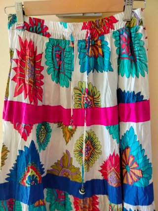 Falda larga Zara multicolor
