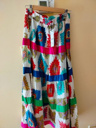 Falda larga Zara multicolor