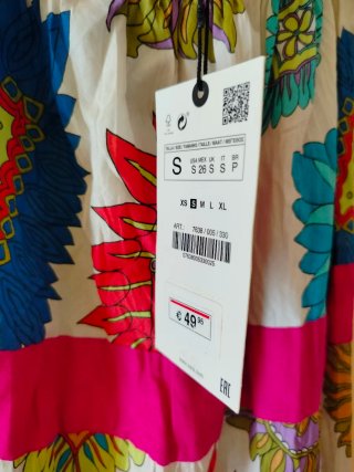 Falda larga Zara multicolor