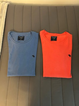 Pack 2 Camisetas Abercrombie & Fitch Azul Talla S