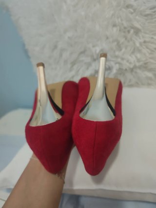 Zapatos de tacón rojos talla 37