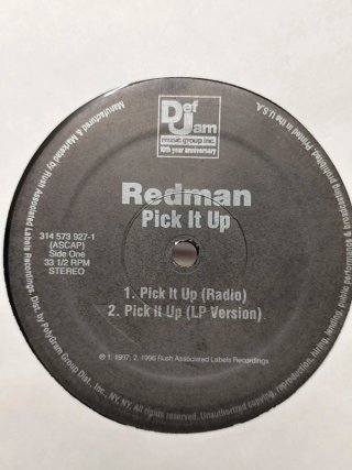Vinilo Rap Redman - Pick It Up/Yeah Yeah Ya'all 12