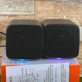 Colunas de Computador USB 3.5mm RGB Pequenas