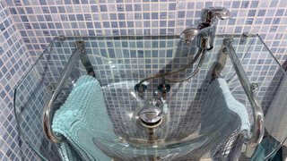 Lavabo de cristal transparente 70cm