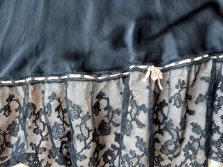Vestido lencero vintage de pura  seda negra