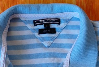Polo Tommy Hilfiger Rayas Azul Claro Talla L