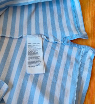Polo Tommy Hilfiger Rayas Azul Claro Talla L
