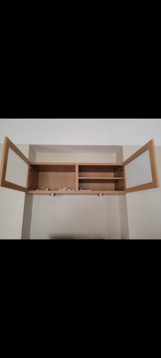 Mueble TV madera y cristal