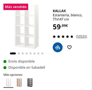 Módulo Kallax Ikea Blanco Madera