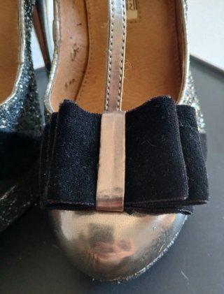 Zapatos tacónn Buffalo London Glitter Plata