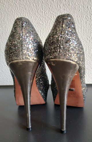 Zapatos tacónn Buffalo London Glitter Plata