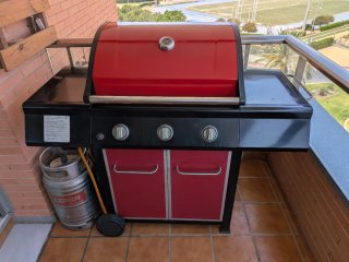 Barbacoa a gas 3 fuegos