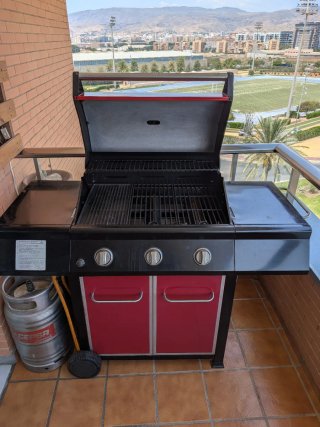 Barbacoa a gas 3 fuegos