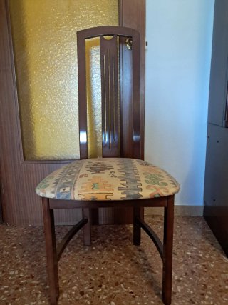 6 Sillas Comedor Madera Tapizadas